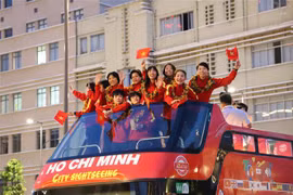 HCM City welcomes female footballers after historic advance to World Cup finals