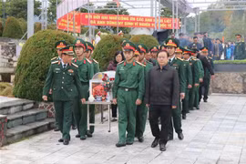 Reburial ceremony held for remains of Vietnamese martyrs repatriated from Laos