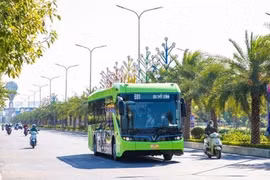 Electric buses help improve public transport quality of Hanoi