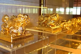 Copies of Nguyen Dynasty gold seals on display in Hue