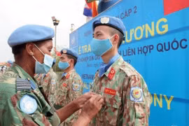 Vietnam’s Level-2 Field Hospital Rotation 3 receives UN medals