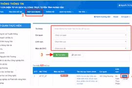 Hung Yen provides 21 essential public services on national portal