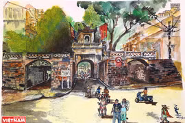 Hanoi Old Quarter through sketches from int'l artists