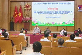 Party General Secretary Nguyen Phu Trong meets voters in Hanoi