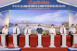 Top legislator attends ground-breaking of national highway upgrade in Hai Phong