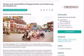 Credendo: Vietnam continues successful economic story beyond a contained pandemic