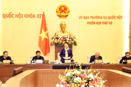 NA Chairwoman Nguyen Thi Kim Ngan speaks at the session (Photo: VNA)