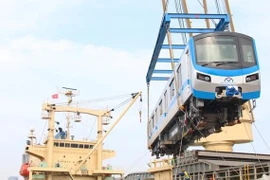 Four more trains of Metro Line No.1 arrive in HCM City 