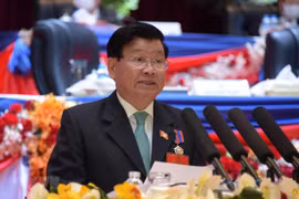 Top leader extends congratulations to newly-elected general secretary of Lao Party