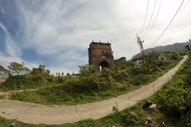 Hai Van Gate under restoration