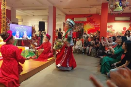 PhD, Meritorious Artisan Nguyen Duc Hien in a Hau Dong trance ritual performance. (Photo: VietnamPlus)