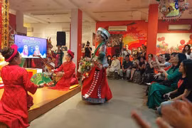 PhD, Meritorious Artisan Nguyen Duc Hien in a Hau Dong trance ritual performance. (Photo: VietnamPlus)
