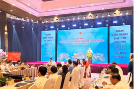 Deputy Minister of Industry and Trade Nguyen Sinh Nhat Tan speaks at the meeting. (Photo: VietnamPlus). 