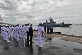 Naval ships from Russia's Pacific Fleet recently dock in Surabaya, Indonesia. (Photo: Russia Today) 