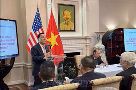Deputy Minister of Industry and Trade Nguyen Hoang Long speaks at the event. (Photo: VNA)