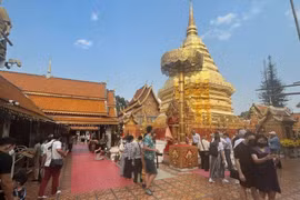 At Phrathat Doi Suthep pagoda in Thailand (Photo: VNA)