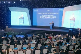 An overview of the 2023 Vietnam International Digital Week's opening ceremony. (Photo: VNA)