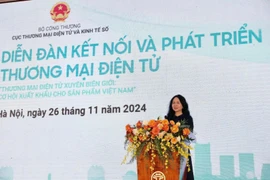 Director of the Vietnam E-commerce and Digital Economy Agency Le Hoang Oanh (Photo: VNA)