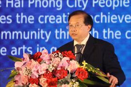 Deputy Minister of Culture, Sports and Tourism Ta Quang Dong speaks at the event (Photo: VNA)