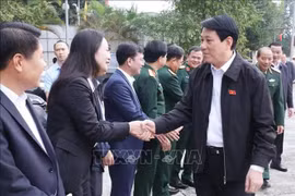 State President Luong Cuong meets with voters in Thuong Xuan district of Thanh Hoa province on December 4 (Photo: VNA)
