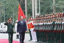 Party General Secretary To Lam, who is also Secretary of the Central Military Commission, comes to the celebration (Photo: VNA)