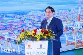 Prime Minister Pham Minh Chinh addresses the Vietnam Logistics Forum 2024 (Photo: VNA)