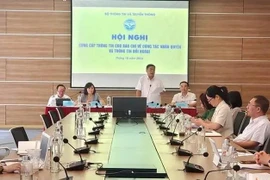 Major General Hau Van Ly, Deputy Director of the Domestic Security Department under the Ministry of Public Security addresses the press conference on October 24 (Photo: VNA)