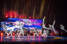 Athletes peform at the opening ceremony of the 2024 World Taekwondo Junior Championships on October 1. (Photo: worldtaekwondo.org)