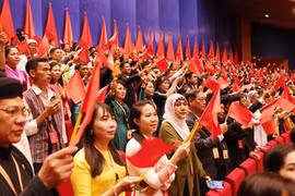 Delegates to the ongoing 10th National Congress of the Vietnam Fatherland Front. (Photo: VNA)