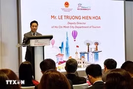 Le Truong Hien Hoa, Deputy Director of the HCM City Department of Tourism, speaks at the event. (Photo: VNA)