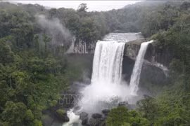 A view of the K50 Waterfall (Hang En Waterfall) in the Kon Ka Kinh National Park in the Central Highlands province of Gia Lai. (Photo: VNA)