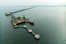 The port cluster, specialised tanks and central utility plant of Long Son Petrochemical Complex project (Photo: VNA)