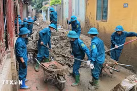 Typhoon recovery efforts continue in Yen Bai province. (Photo: VNA)