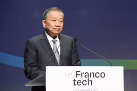 Party General Secretary and President To Lam speaks at the event. (Photo: VNA)