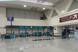 Vietnam Airlines' check-in counters at Terminal T2 of the Taoyuan International Airport in Taiwan (China). (Photo: vietnam.vn)