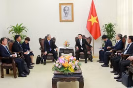 Deputy Prime Minister Tran Hong Ha receives President and CEO of Japan’s Sumitomo Corporation Shingo Ueno in Hanoi on October 8 (Photo: VNA)