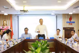 PVOIL 4U app is launched by the Petrovietnam Oil Corporation (PVOIL) at a press conference on September 30. (Photo: VNA)