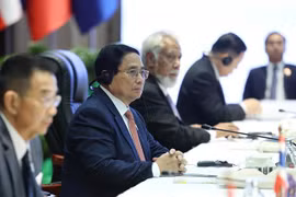 Prime Minister Pham Minh Chinh at the 14th ASEAN-United Nations Summit in Vientiane on October 11. (Photo: VNA)