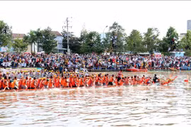 At a Ngo boat race in Soc Trang (Photo: VNA)