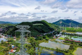 Power transmission line completed at remarkable speed