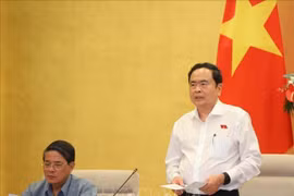 NA Chairman Tran Thanh Man speaks at the meeting (Photo: VNA)