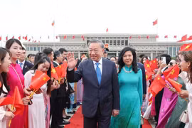 General Secretary of the Communist Party of Vietnam Central Committee and State President To Lam, his spouse and a high-level Vietnamese delegation wraps up a three-day state visit to China on August 20. (Photo: VNA)