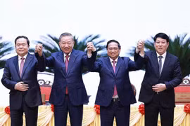 From left: National Assembly Chairman Tran Thanh Man, Party General Secretary and State President To Lam, Prime Minister Pham Minh Chinh, and Standing member of the Party Central Committee’s Secretariat Luong Cuong. (Photo: VNA)