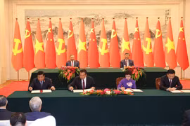 At the signing ceremony (Photo: VNA)