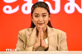 Thailand’s Pheu Thai party on August 15 nominates Paetongtarn Shinawatra as its candidate for prime minister. (Photo: AFP/VNA)