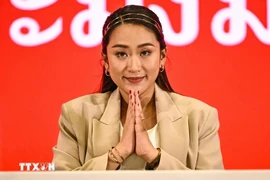 Thailand’s Pheu Thai party on August 15 nominates Paetongtarn Shinawatra as its candidate for prime minister. (Photo: AFP/VNA)