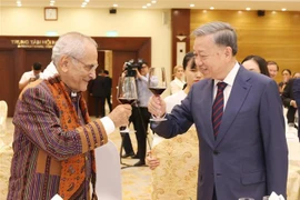 President To Lam (right) on August 1 hosts a banquet in honour of Timor-Leste President José Ramos-Horta. (Photo: VNA)