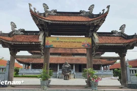 The Lam Son Pagoda in Quynh Yen commune, Quynh Luu district, built entirely with wood, is the largest of its kind in the central province of Nghe An (Photo VietnamPlus)