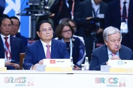 PM Pham Minh Chinh attends the plenary session of the expanded BRICS Summit in Kazan, Russia, on October 24. (Photo: VNA)