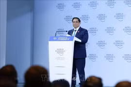 PM Pham Minh Chinh addresses the plenary session of the WEF’s 15th Annual Meeting of the New Champions took place in Dalian, China, on June 25. (Photo: VNA)